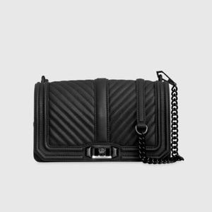 Chevron Quilted Love Crossbody